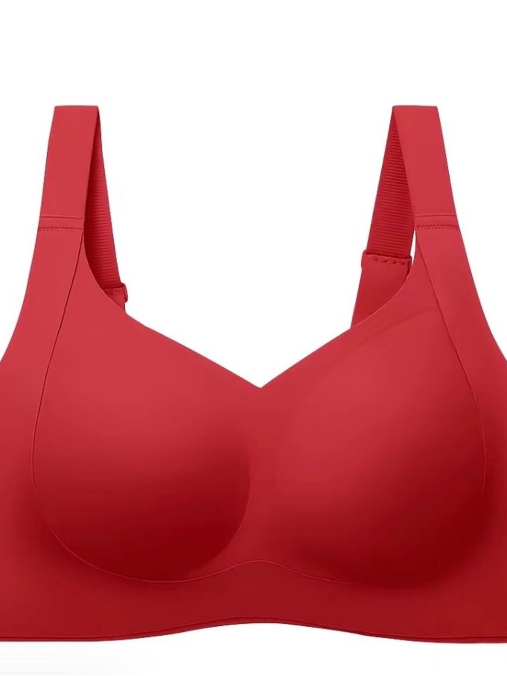 Wireless Seamless Bra — Vibrant Red Support
